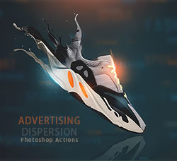 极品PS动作－液体抽离(含高清视频教程)：Advertising Dispersion Photoshop Actions